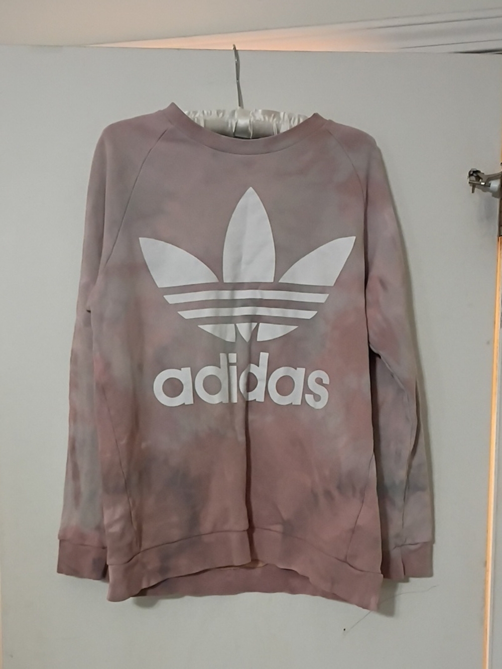 Tie Dye Adidas Crewneck Cotton Sweatshirt S